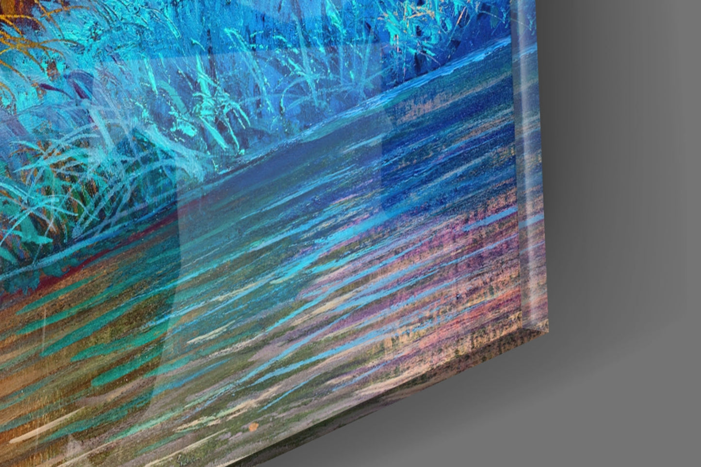 Riverside Red Tree Glass Wall Art