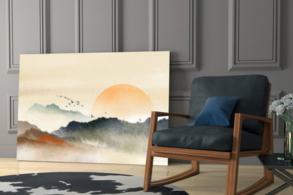 Sumi Landscape Abstract Glass Wall Art