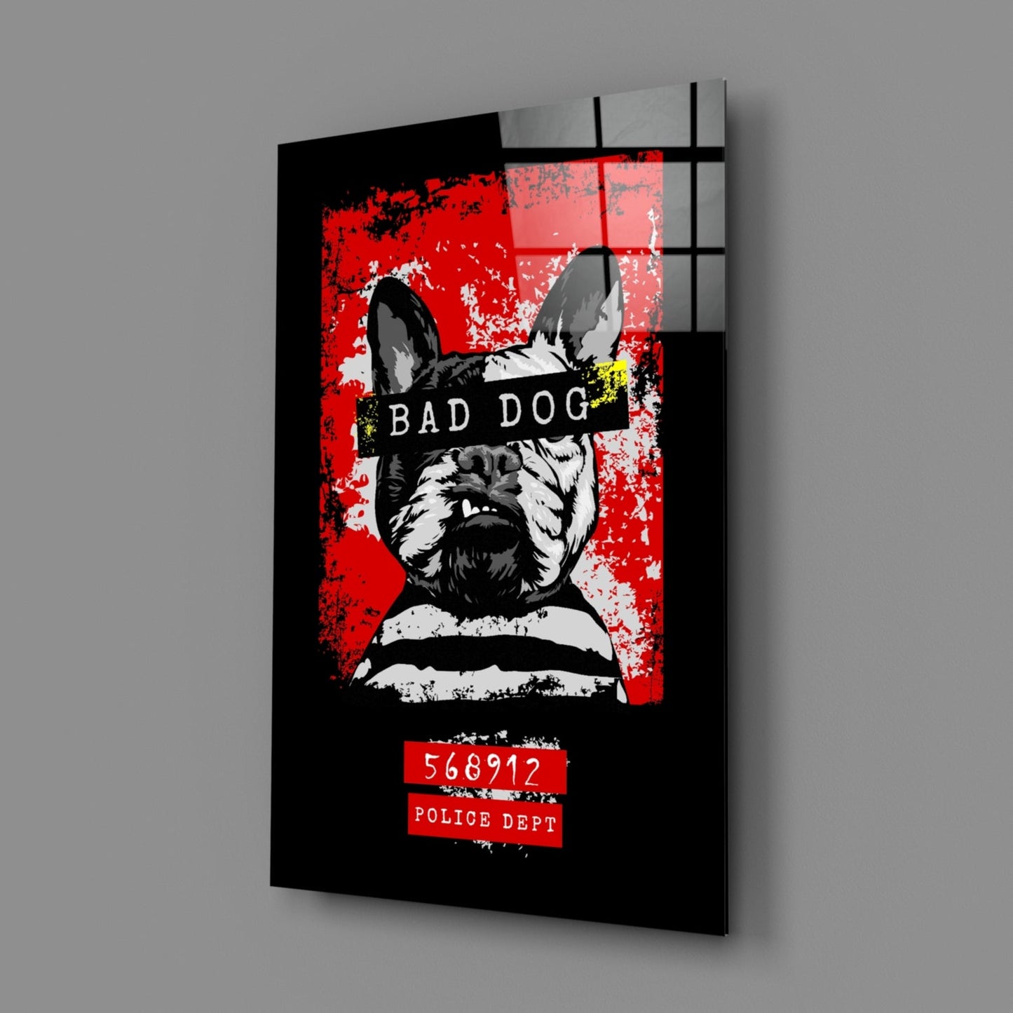 Bad Dog Glass Wall Art