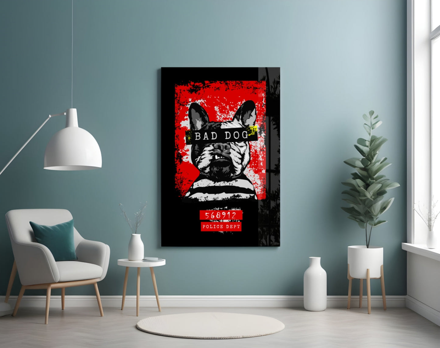 Bad Dog Glass Wall Art