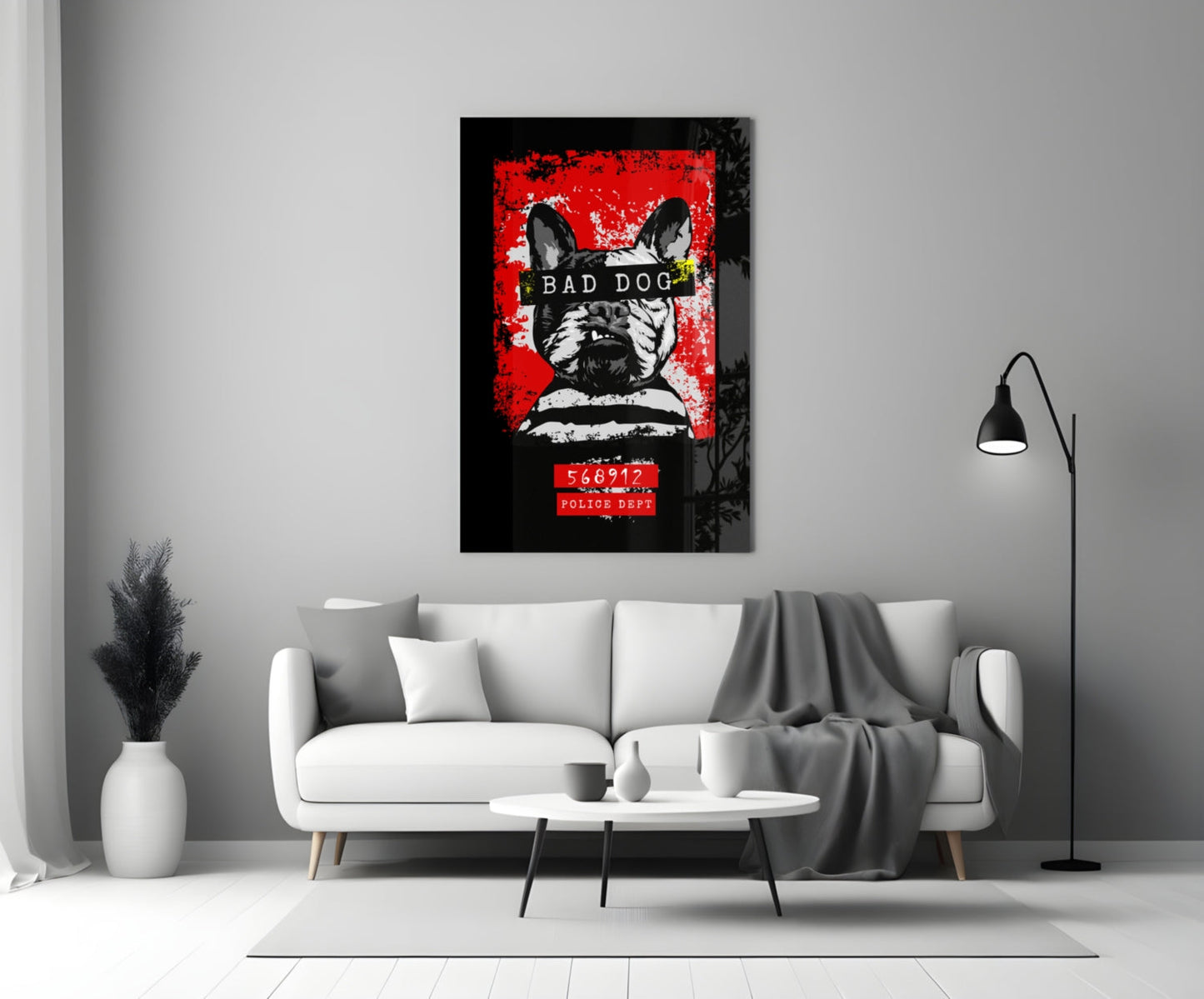 Bad Dog Glass Wall Art