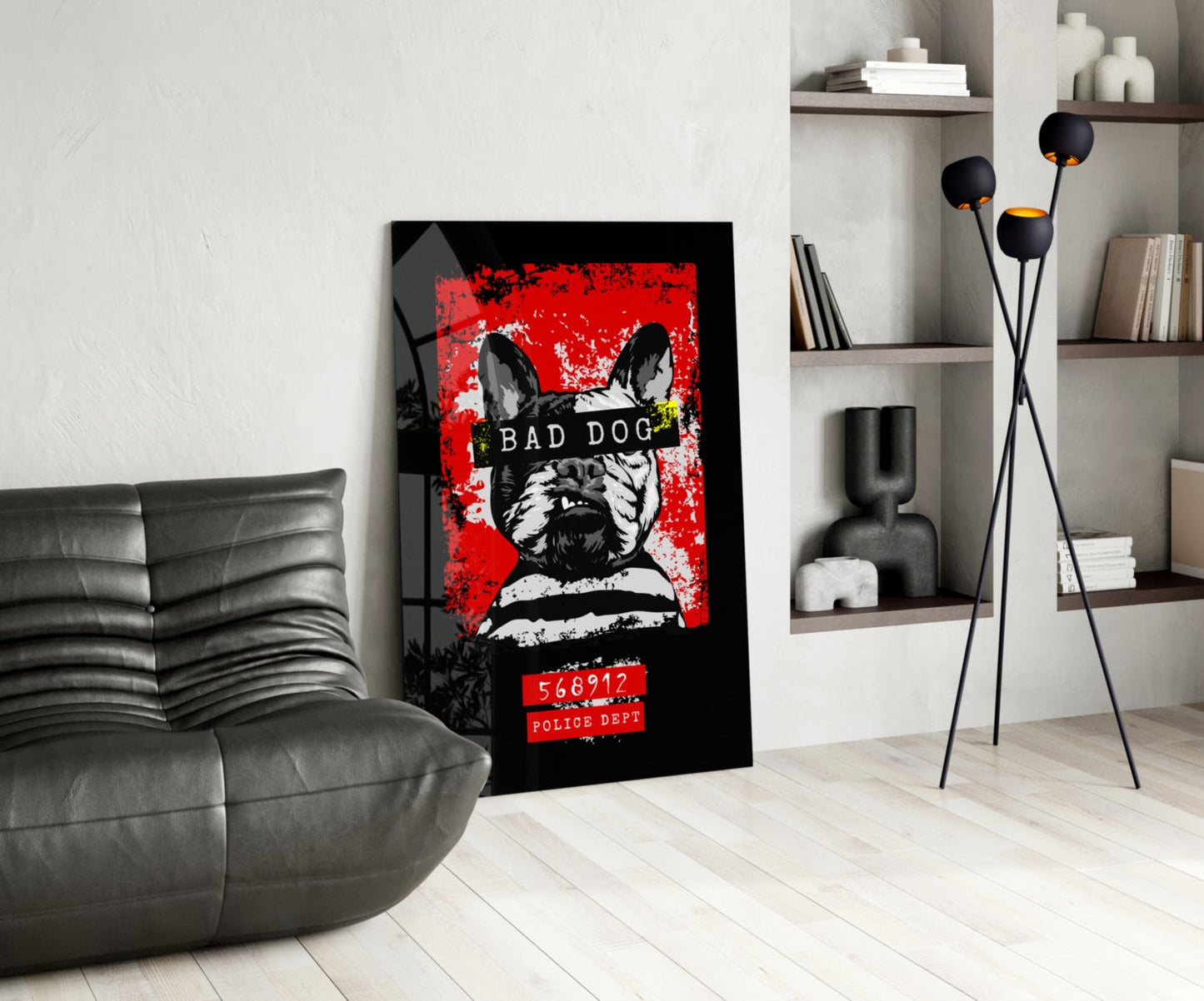 Bad Dog Glass Wall Art