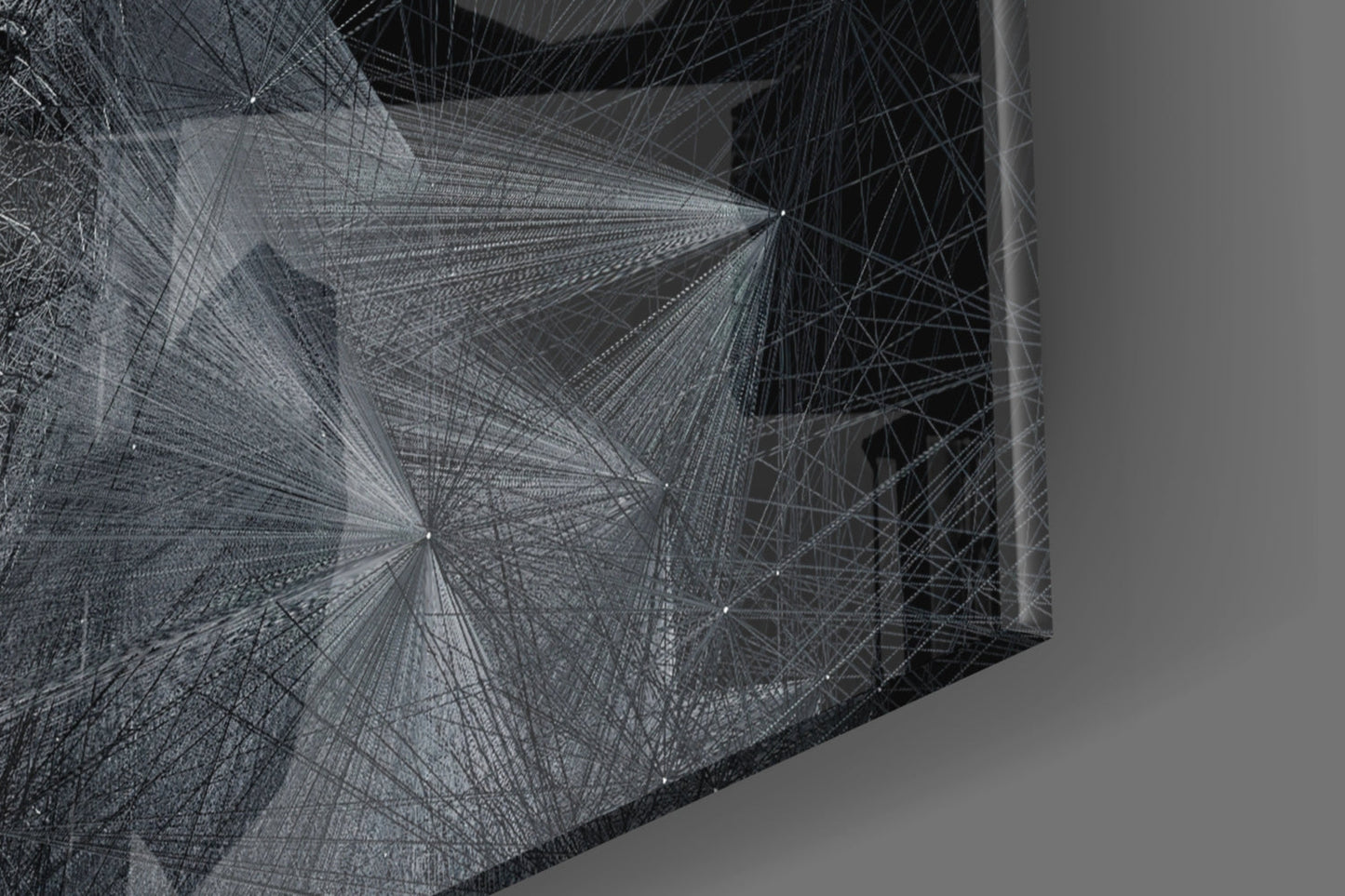 Geometric Wire Face Glass Wall Art