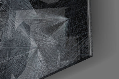 Geometric Wire Face Glass Wall Art