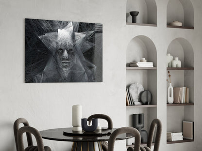 Geometric Wire Face Glass Wall Art