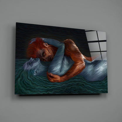 Water and Fire Glass Wall Art