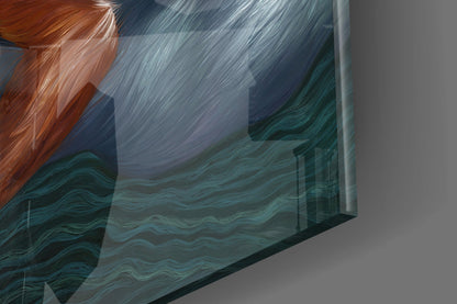 Water and Fire Glass Wall Art