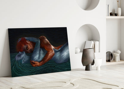 Water and Fire Glass Wall Art