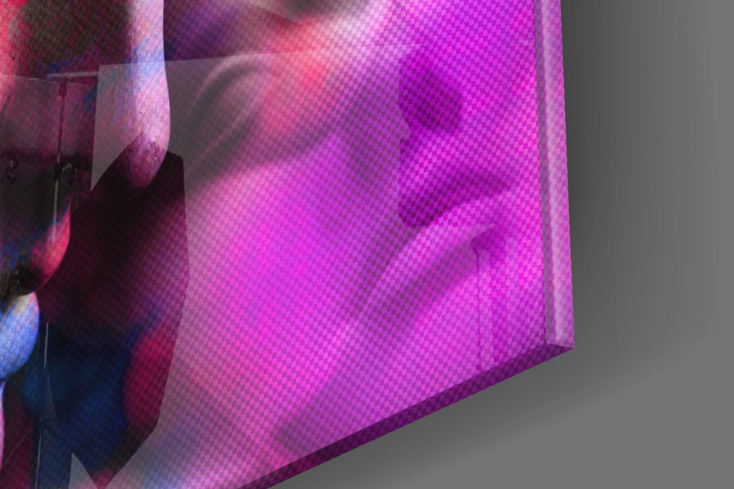 Magenta Classical Bust Collage Glass Wall Art