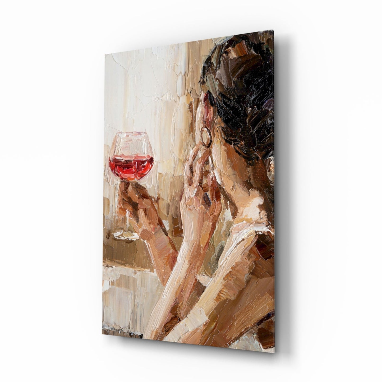 Wine and Woman Glass Wall Art