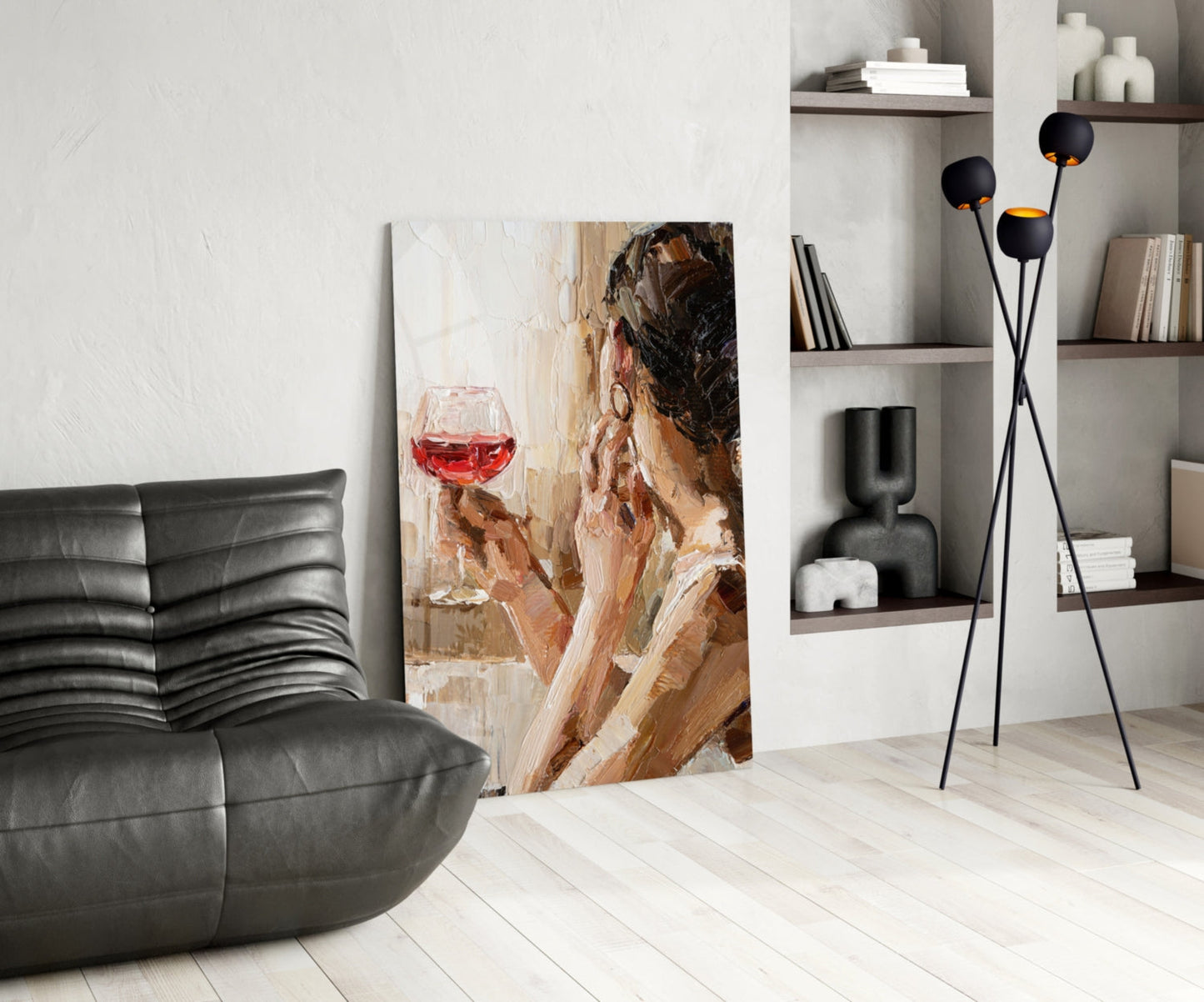 Wine and Woman Glass Wall Art