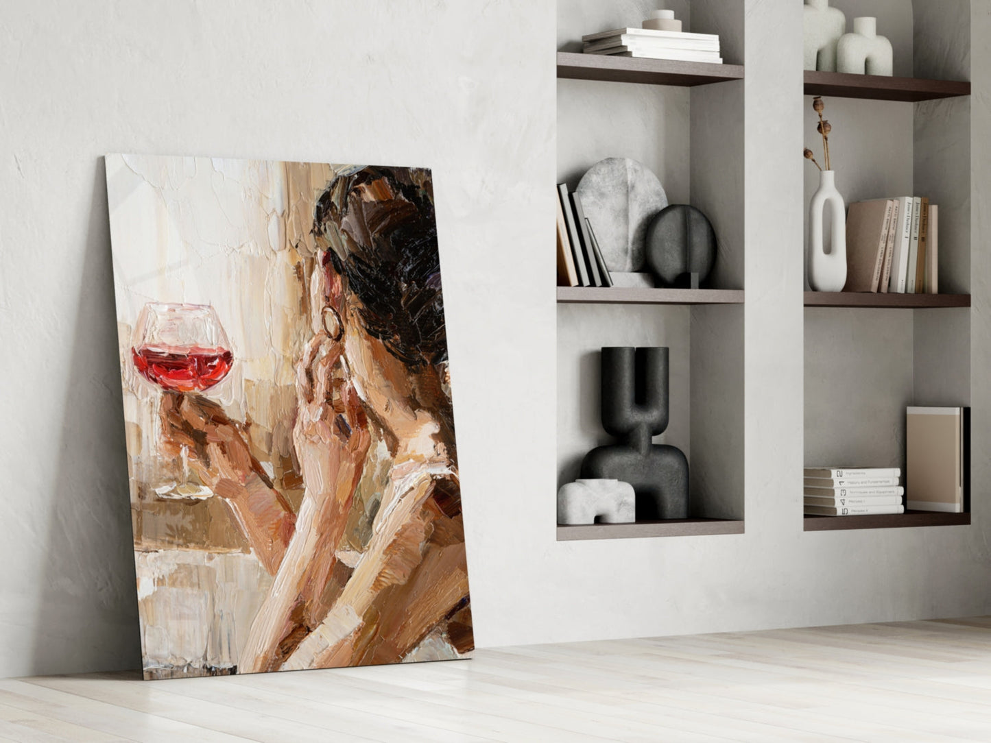 Wine and Woman Glass Wall Art