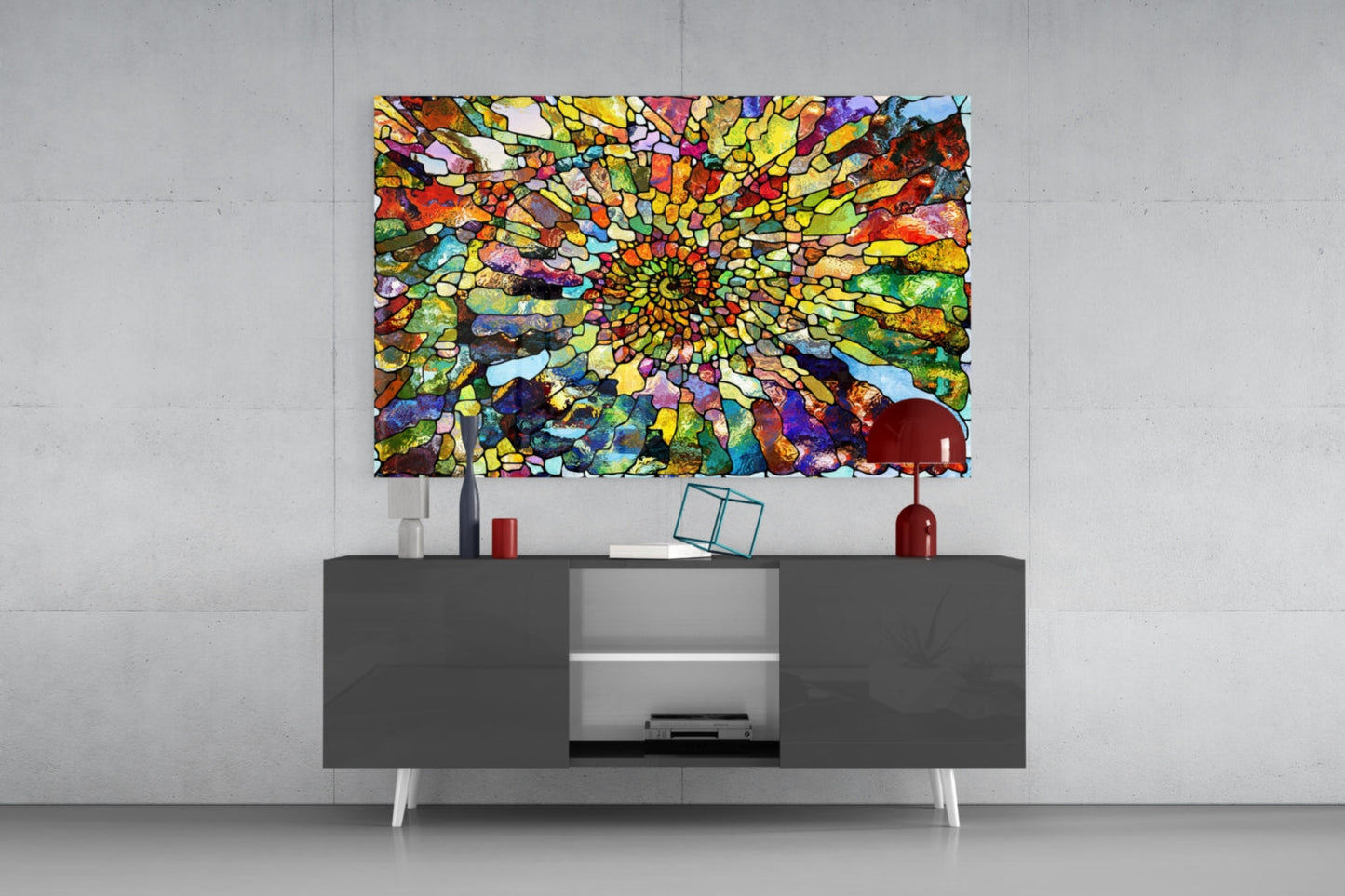 Colorful Mosaic Glass Wall Art