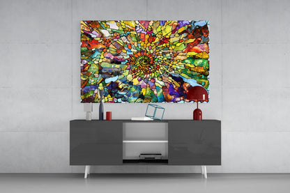 Colorful Mosaic Glass Wall Art