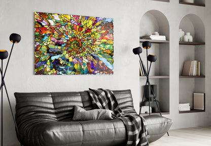 Colorful Mosaic Glass Wall Art