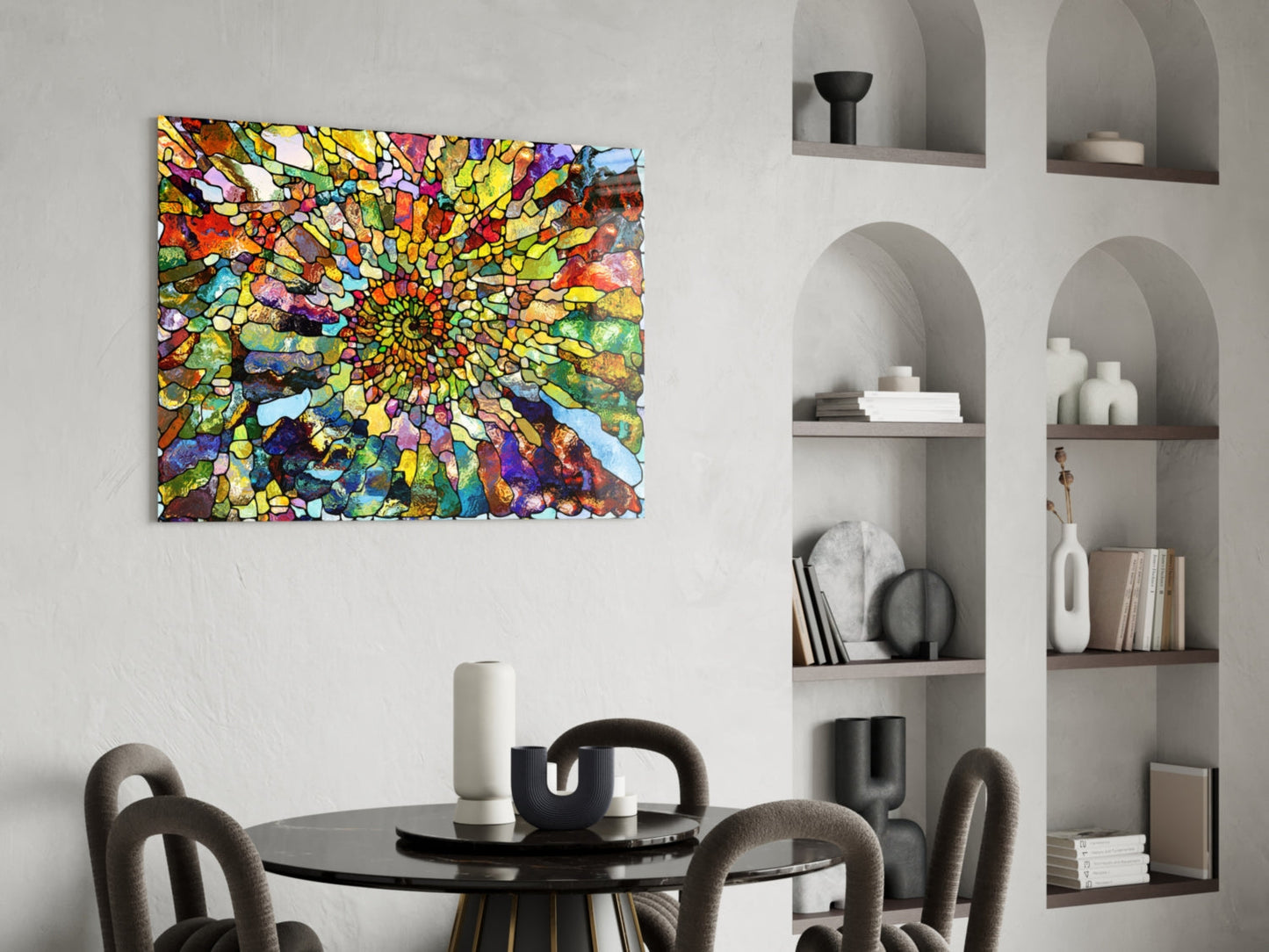 Colorful Mosaic Glass Wall Art