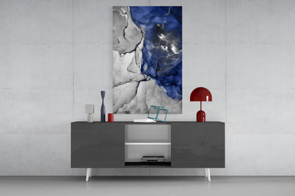 Blue Marble Glass Wall Art