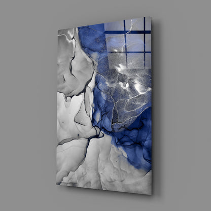 Blue Marble Glass Wall Art