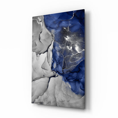 Blue Marble Glass Wall Art