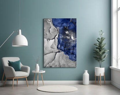 Blue Marble Glass Wall Art