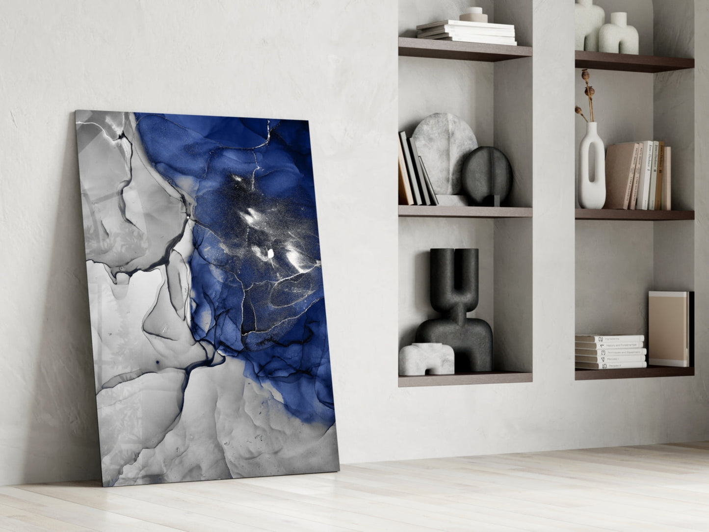 Blue Marble Glass Wall Art