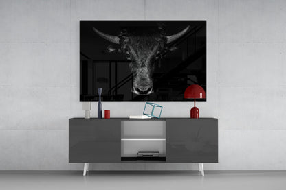 Buffalo Portrait Glass Wall Art