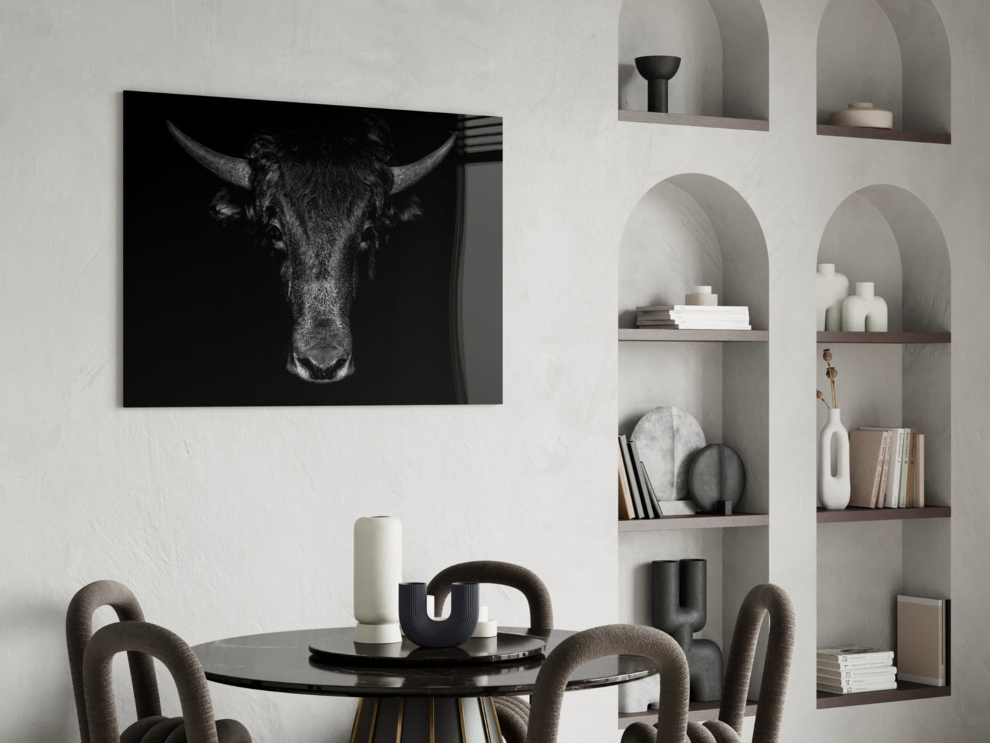 Buffalo Portrait Glass Wall Art