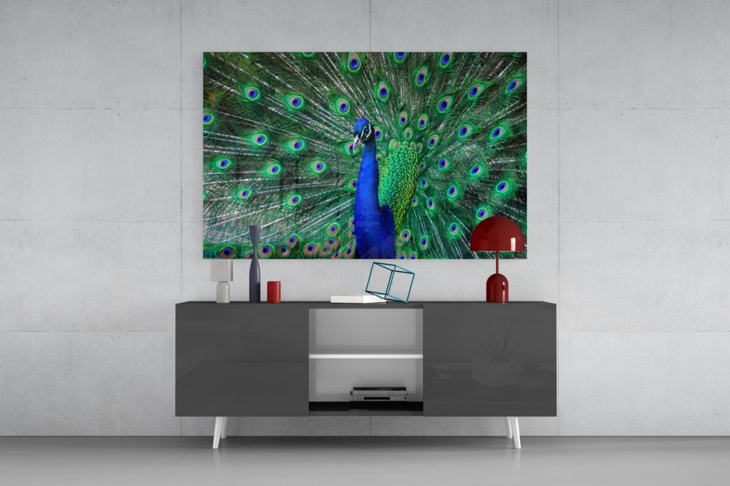 Peacock Glass Wall Art