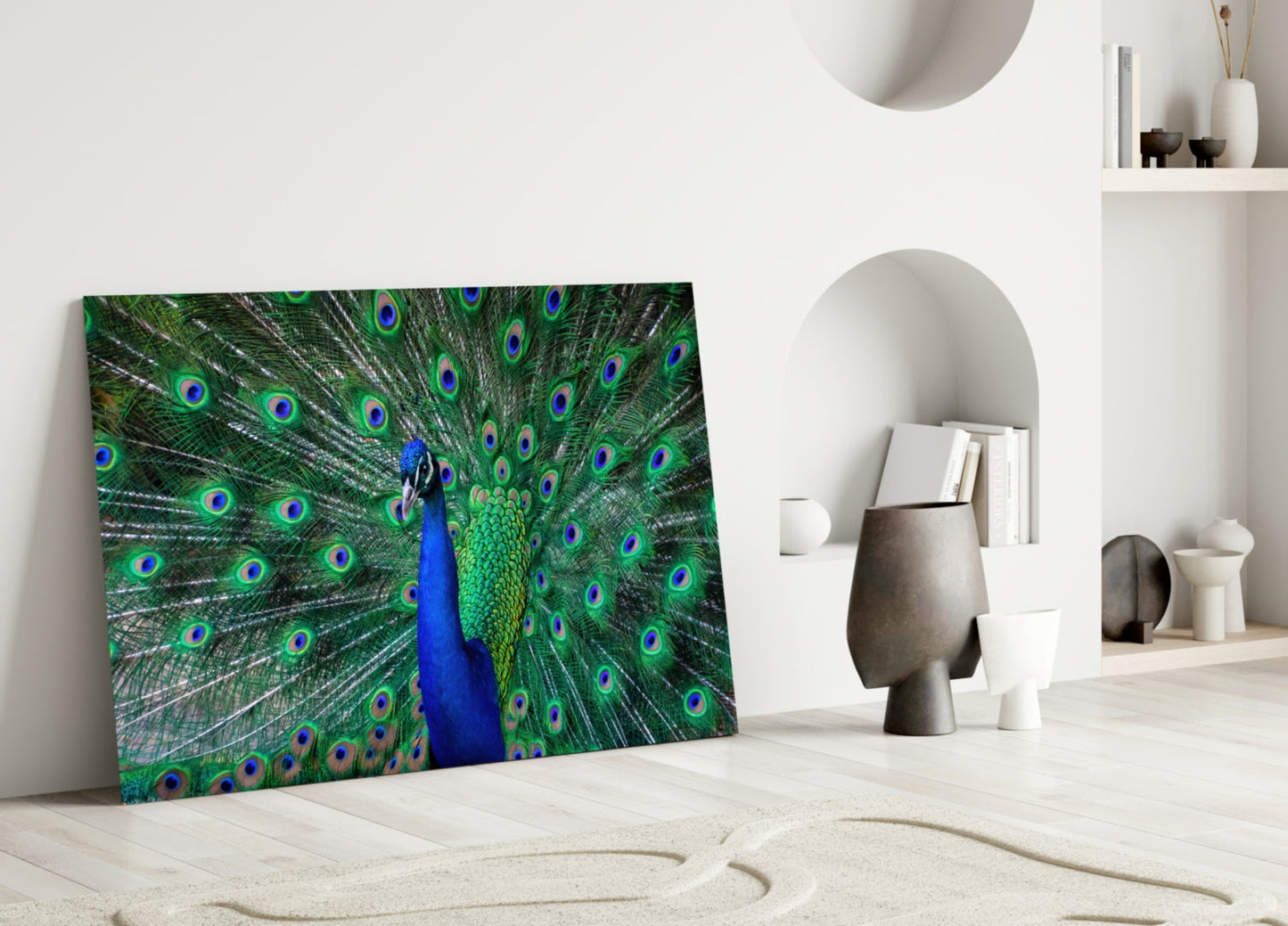 Peacock Glass Wall Art