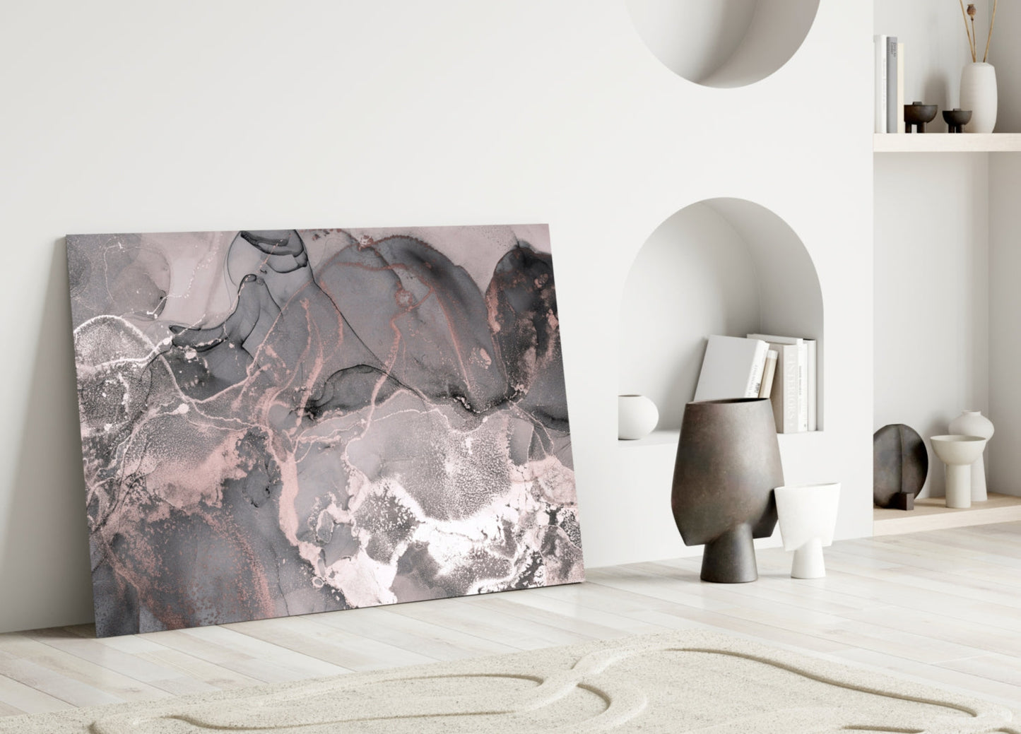 Sweet Pink Glass Wall Art