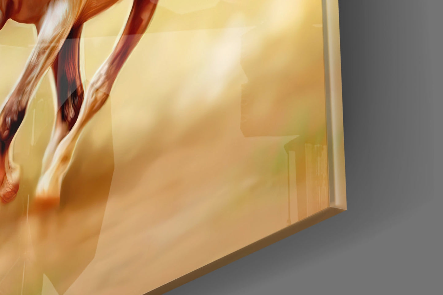 Running Horses Glass Wall Art
