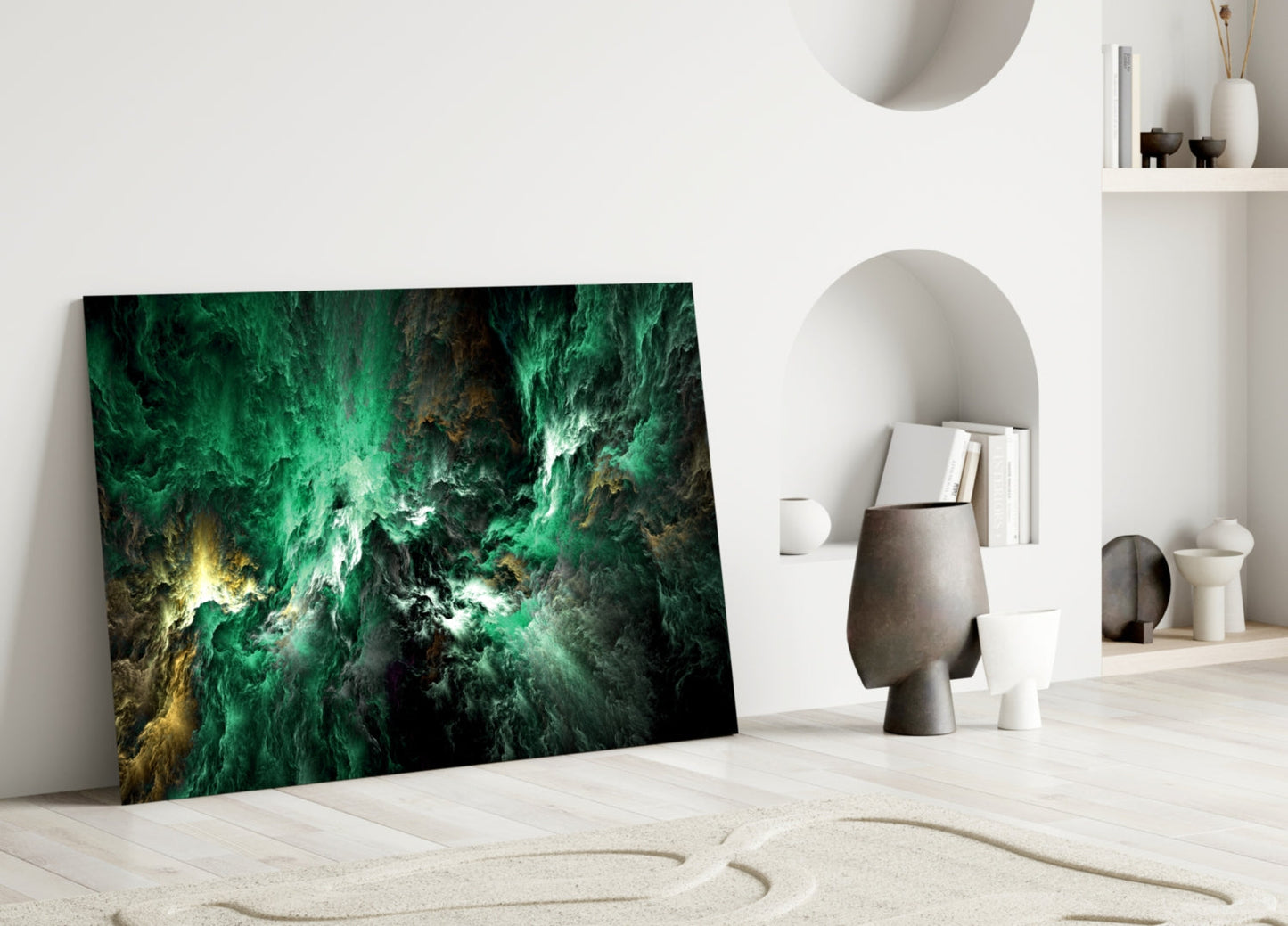 Green Space Glass Wall Art