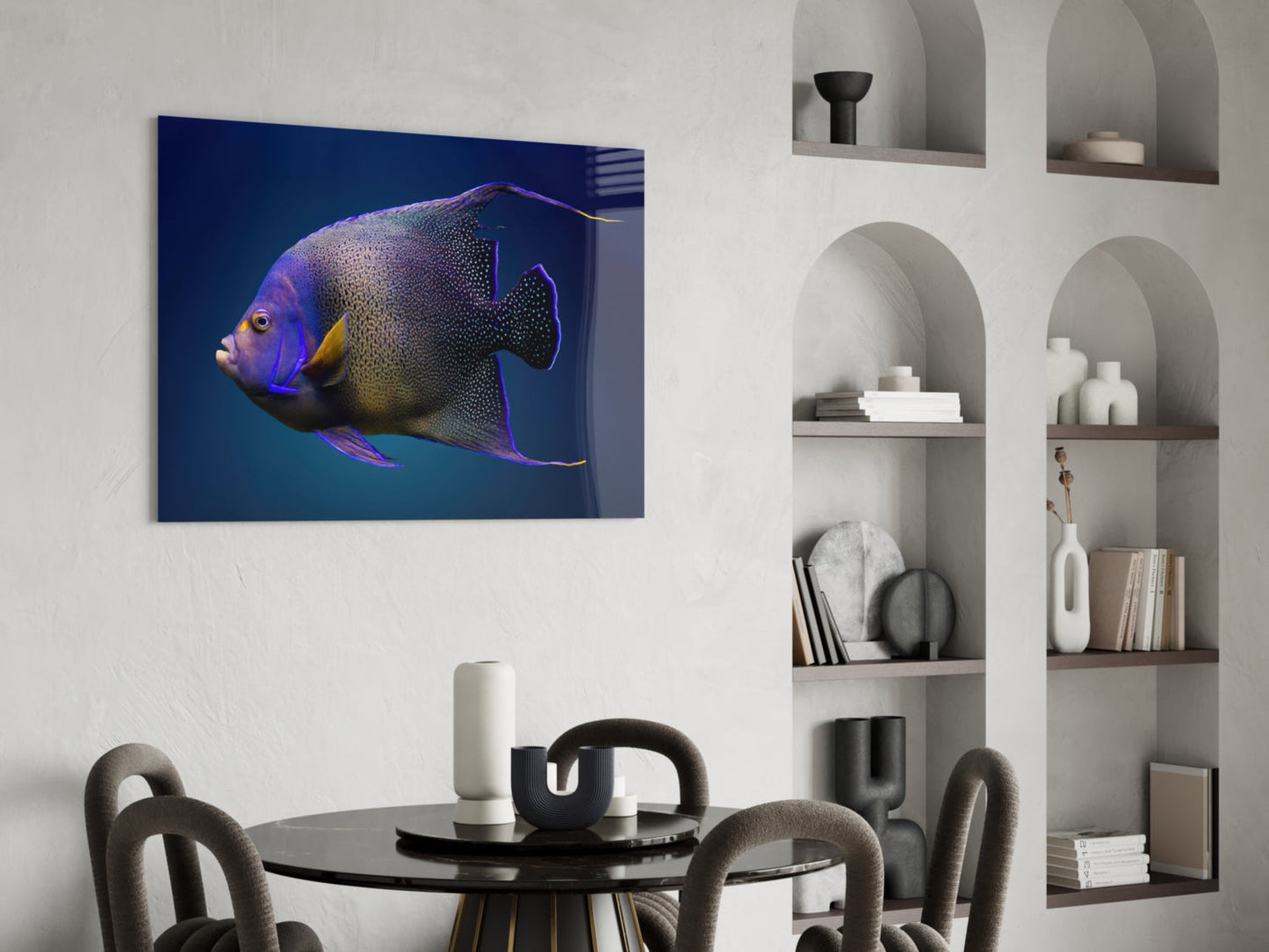 Queen Angelfish Glass Wall Art