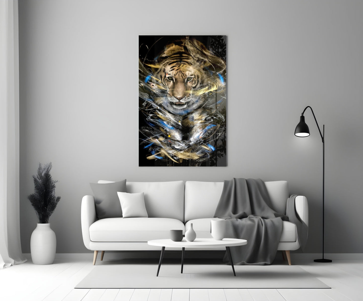 Tiger Glass Wall Art