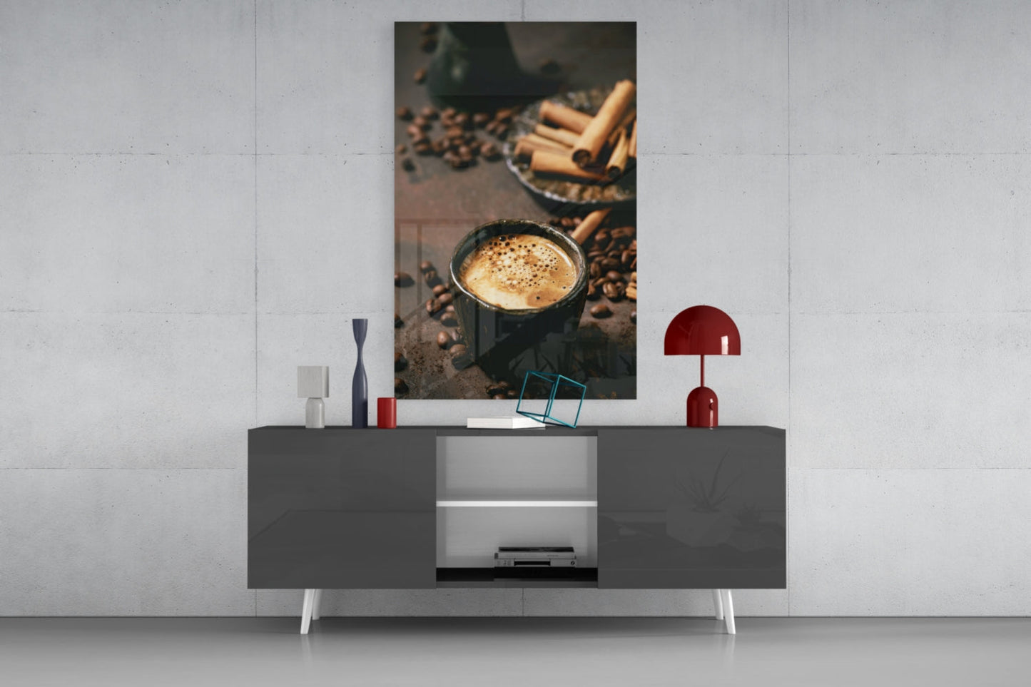 Cinnamon Coffee Glass Wall Art