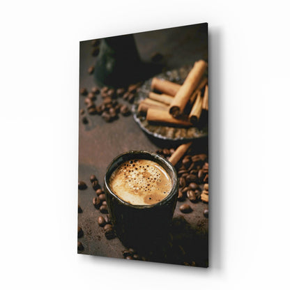 Cinnamon Coffee Glass Wall Art