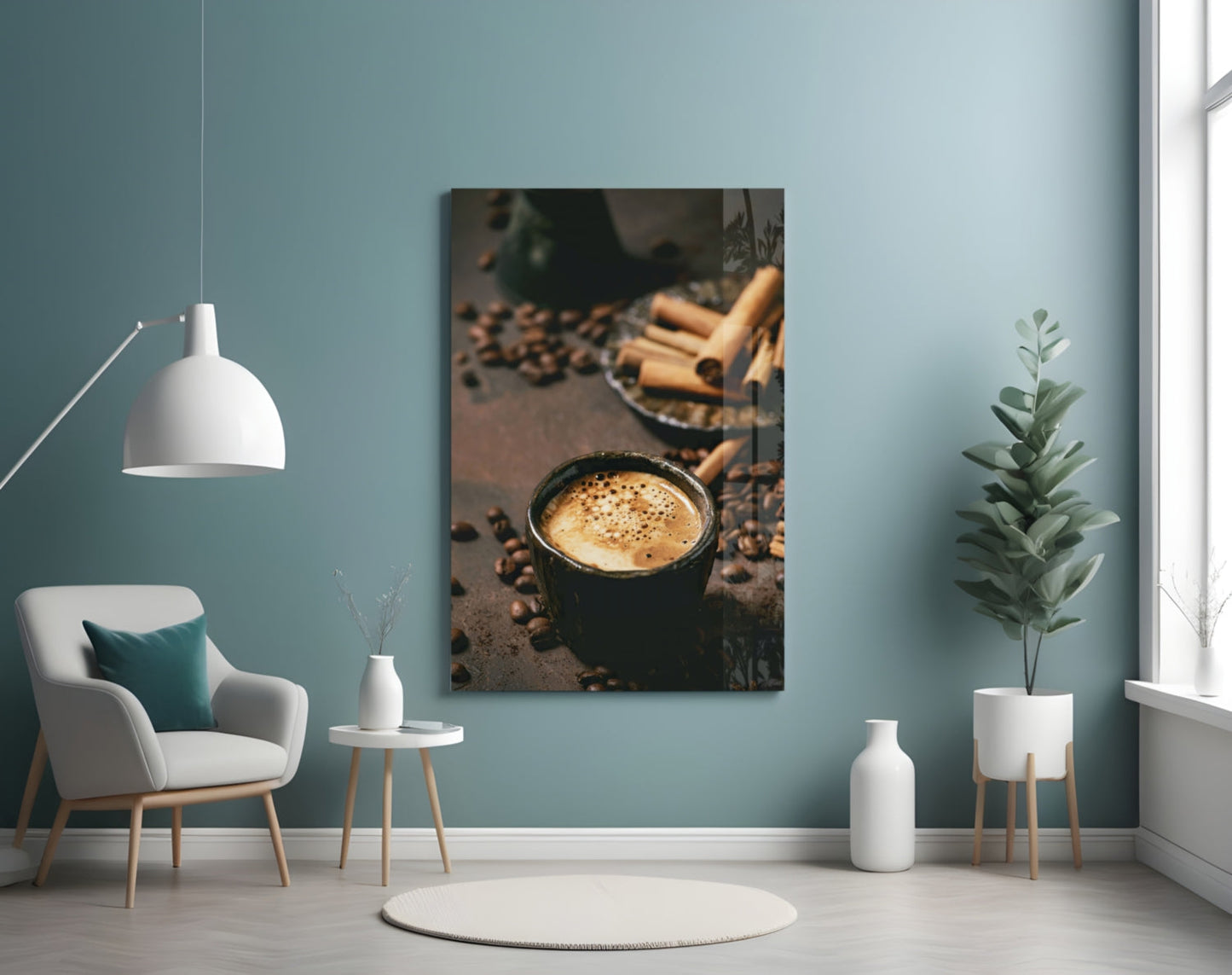 Cinnamon Coffee Glass Wall Art