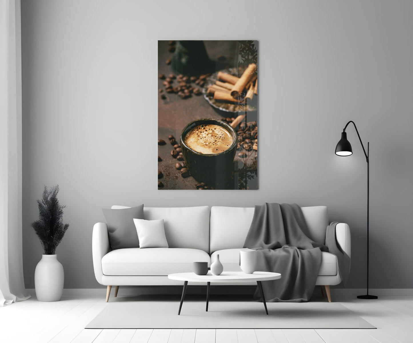 Cinnamon Coffee Glass Wall Art
