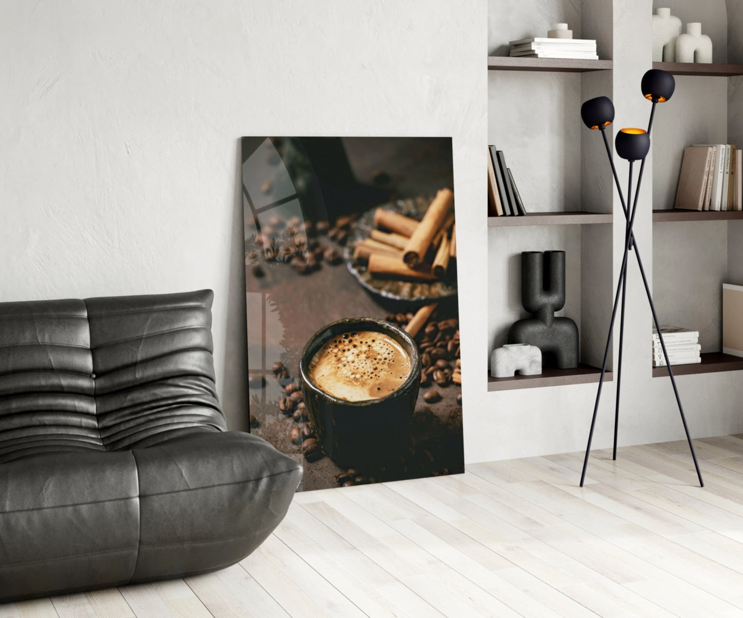 Cinnamon Coffee Glass Wall Art