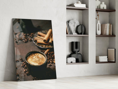 Cinnamon Coffee Glass Wall Art