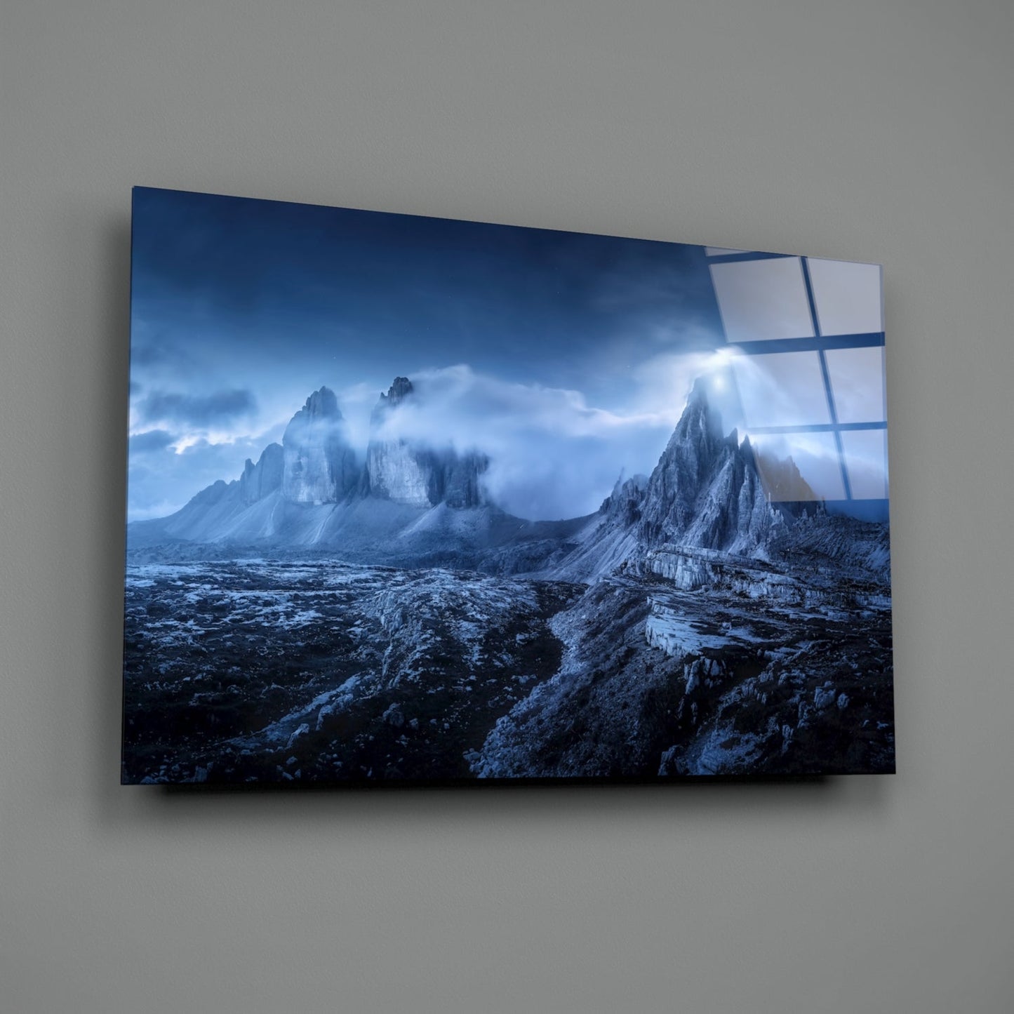 Imposing Mountains Glass Wall Art