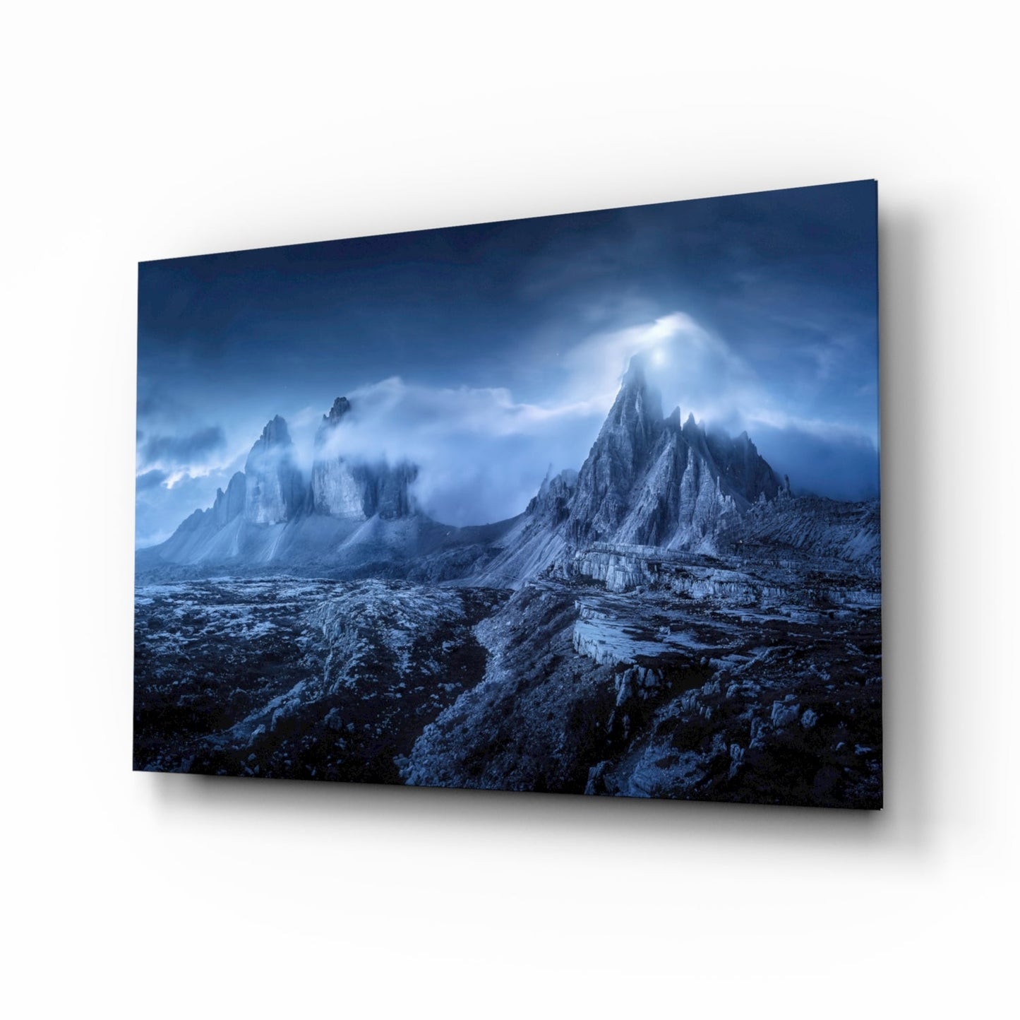 Imposing Mountains Glass Wall Art