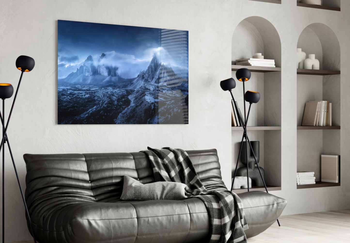 Imposing Mountains Glass Wall Art