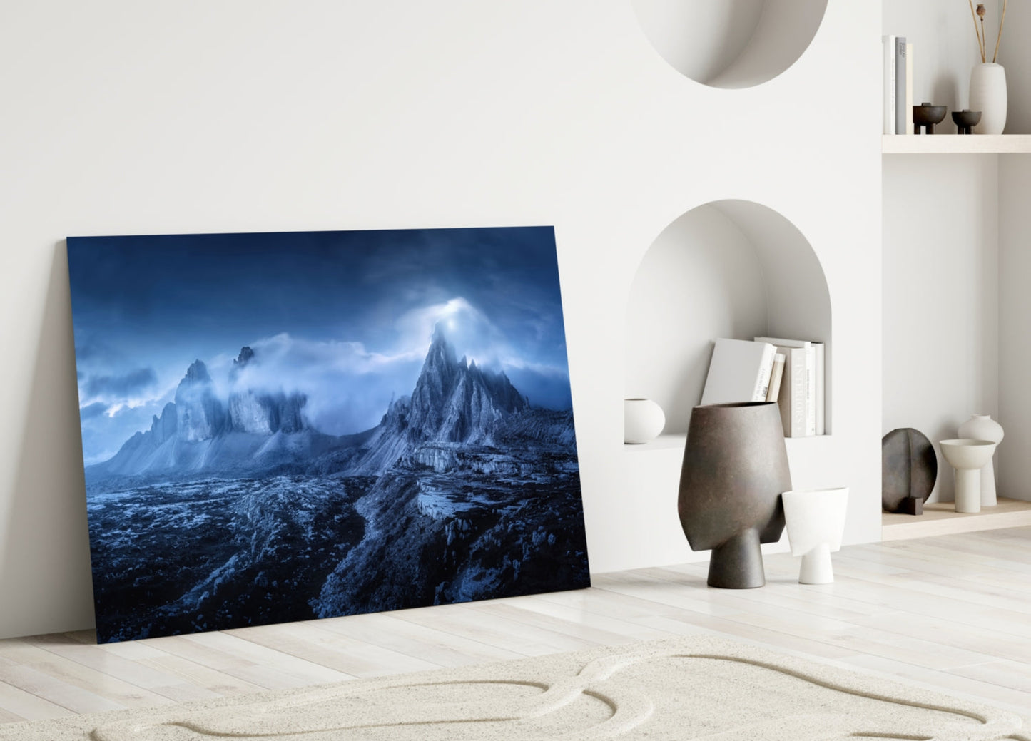 Imposing Mountains Glass Wall Art