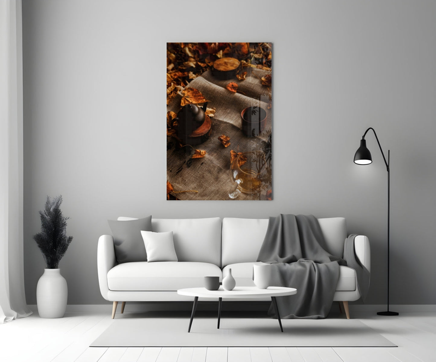 Autumn Picnic Glass Wall Art