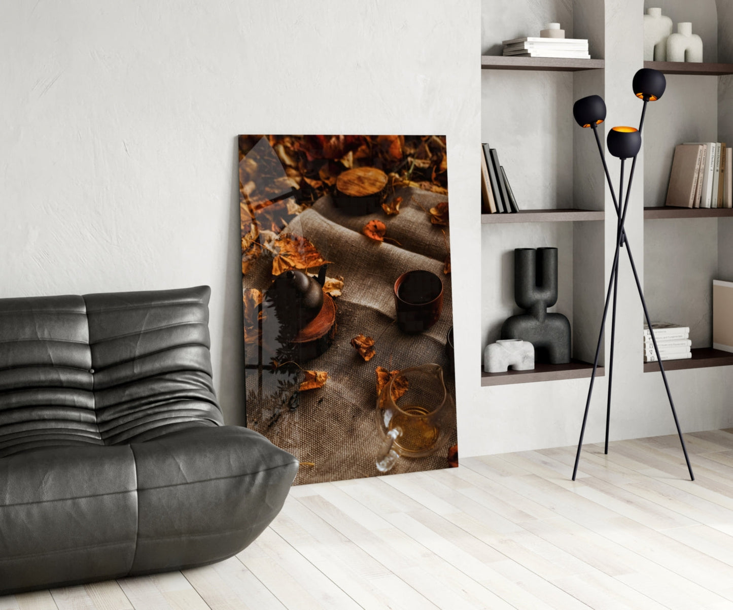 Autumn Picnic Glass Wall Art