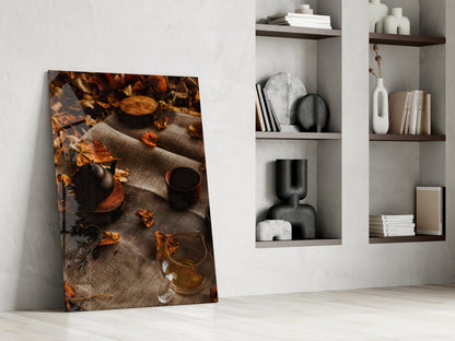 Autumn Picnic Glass Wall Art