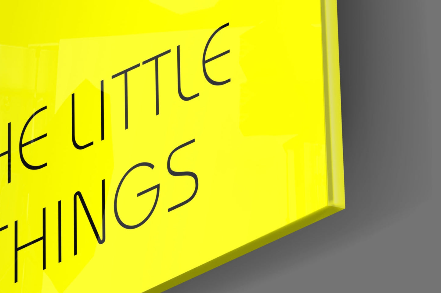 Enjoy The Little Things Marigold Glass Wall Art