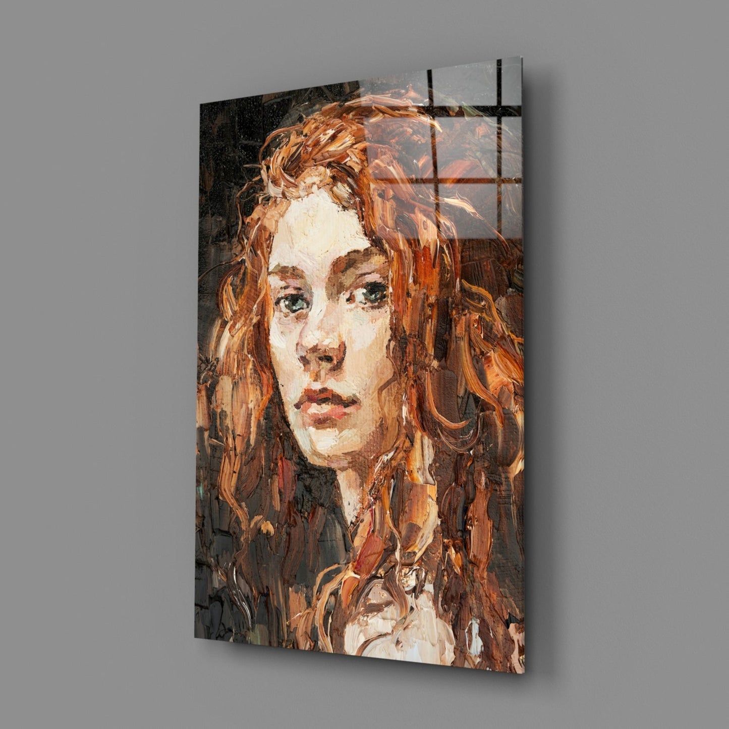 Woman Portrait Glass Wall Art