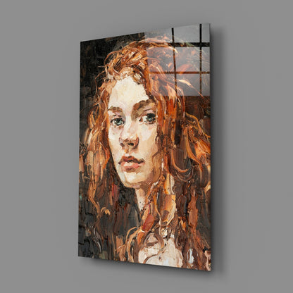 Woman Portrait Glass Wall Art
